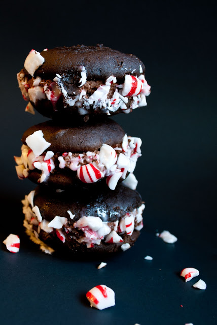Double Chocolate Peppermint Whoopie Pies