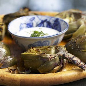 Grilled Artichokes with Lemon Aioli