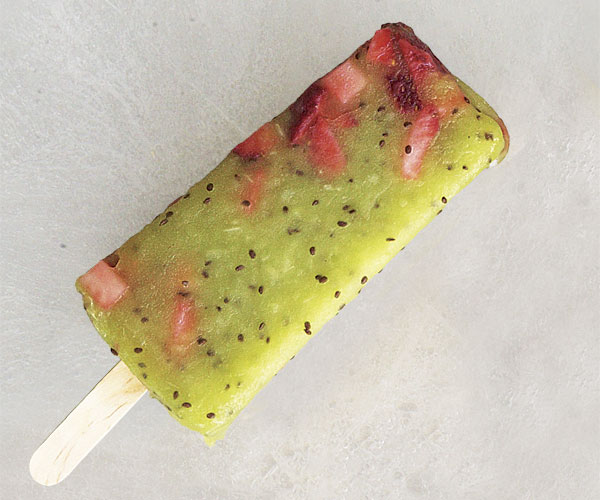 Kiwi-Strawberry Ice Pops