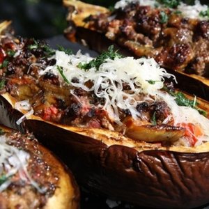 Greek Stuffed Eggplant