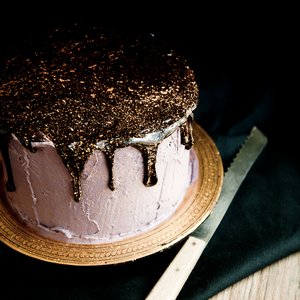 Oreo Olallieberry Chocolate Layer Cake