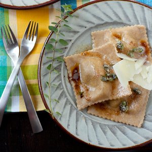Pumpkin and White Bean Ravioli