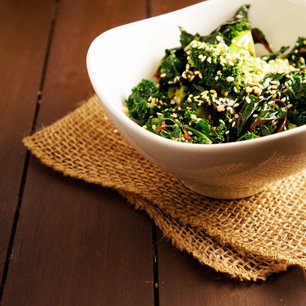 Honey-Sesame Steamed Greens