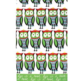 Printed Cotton Kitchen Towel- Life is a Hoot