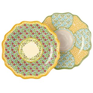 Grasslands Road Melamine Spring Meadow Dinner Plate Assortment, 10-3/4-Inch, Set of 4