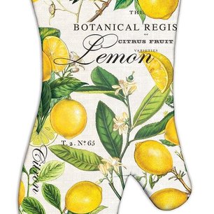 Michel Design Works Padded Cotton Oven Mitt, Lemon Basil