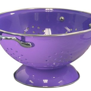 Calypso Basics 3 Quart Powder Coated Colander, Purple